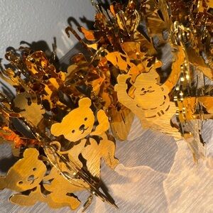 VTG Danbury Mint Gold Plated Vintage 3D Christmas ornament lot of 12
